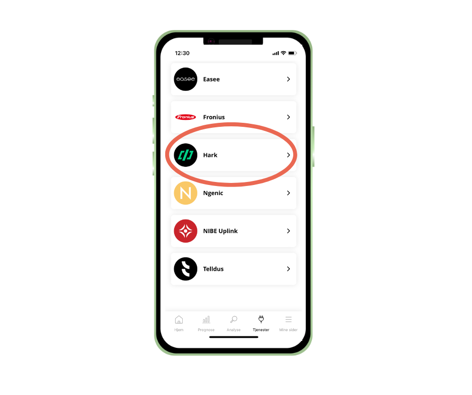 TEF app bilde av HARK - Tinn Energi & Fiber App HARK