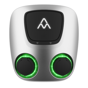 PACKSHOTS AURA Front Transparent LR-low-res - Tinn Energi & Fiber Aura elbillader fra Charge Amps