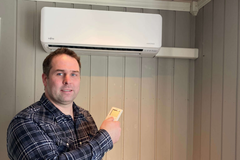 Olav Fusche vant varmepumpe fra Tinn Energi & Fiber